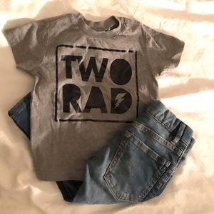 2T EUC Two Rad T-Shirt & H&M Jeans Bundle